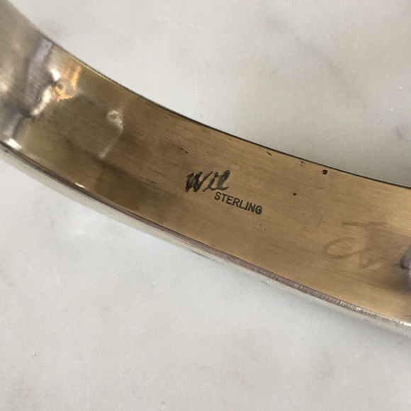 Vintage Navajo Native American Inlay Lapis Yazzie Bracelet - Picture 13 of 13